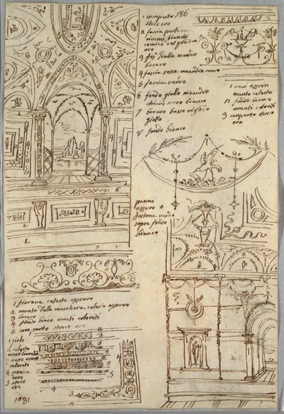 Dekorative Studien von Unknown